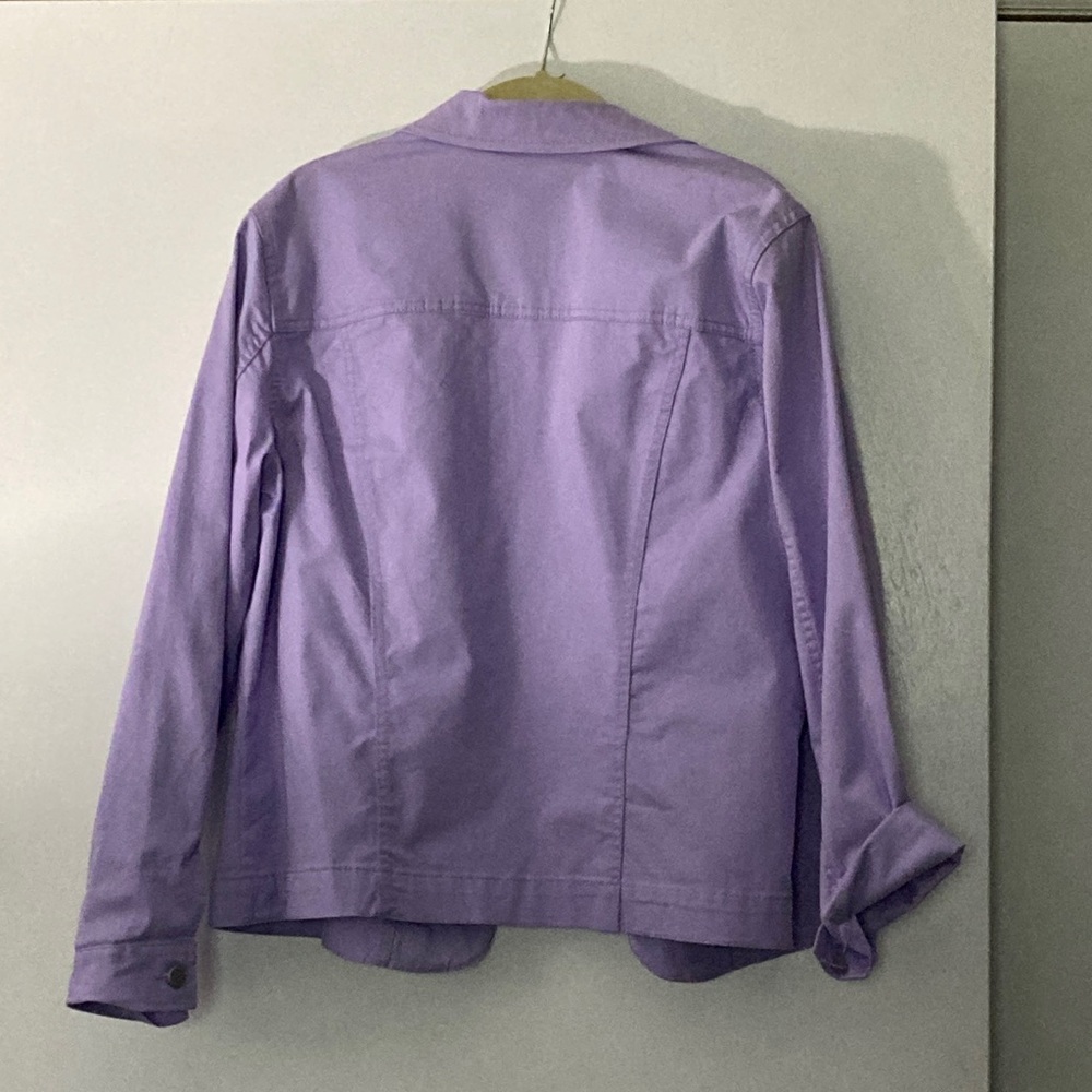 Croft & Barrow Women's Purple Jean Jacket - Picture 2 of 4
